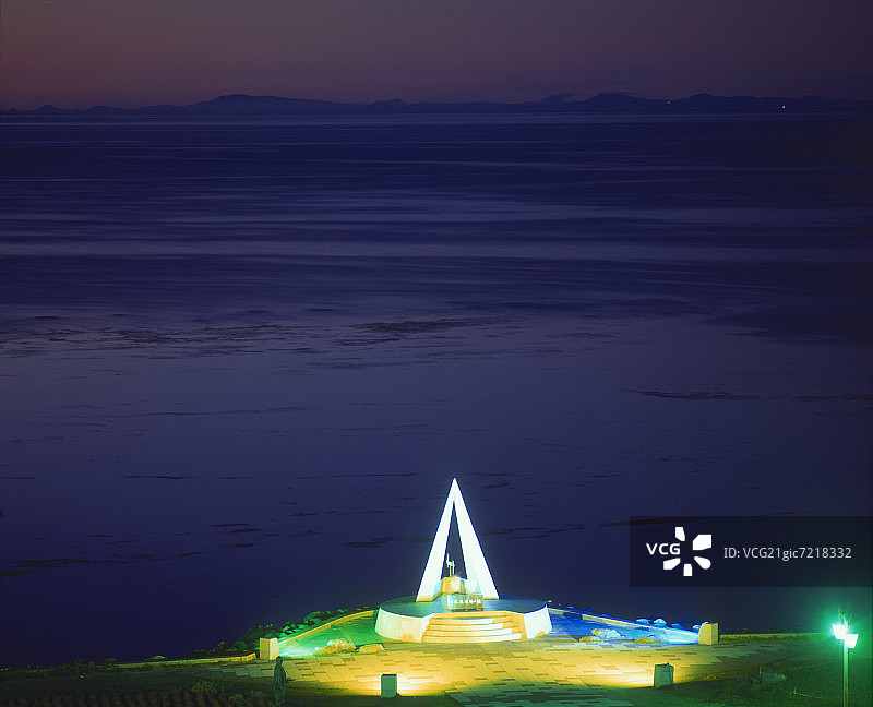 北海道宗谷岬与萨哈林岛图片素材