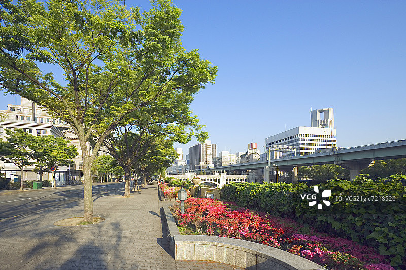 日本本州岛大阪府中之岛图片素材