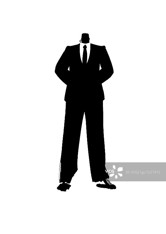 白色背景上的保镖插画图片素材