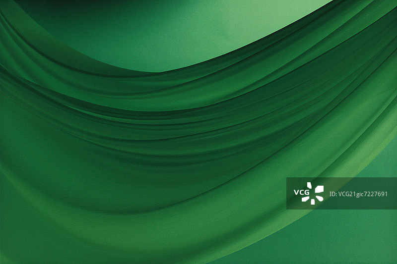 褶皱绿色布料图片素材
