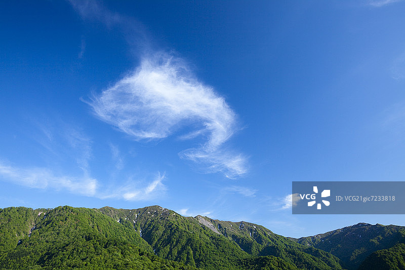 白神山地上的云图片素材