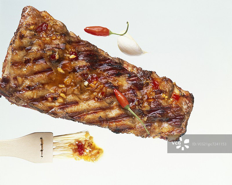 烤猪肋排图片素材