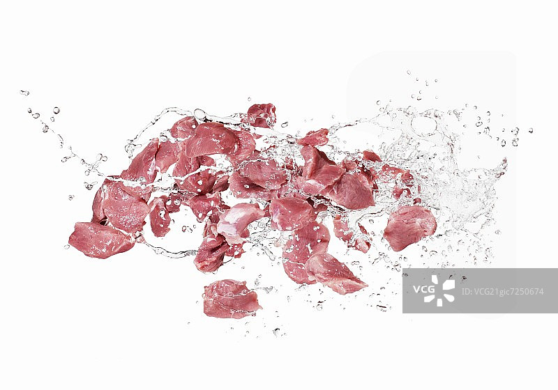 猪肉与水花图片素材