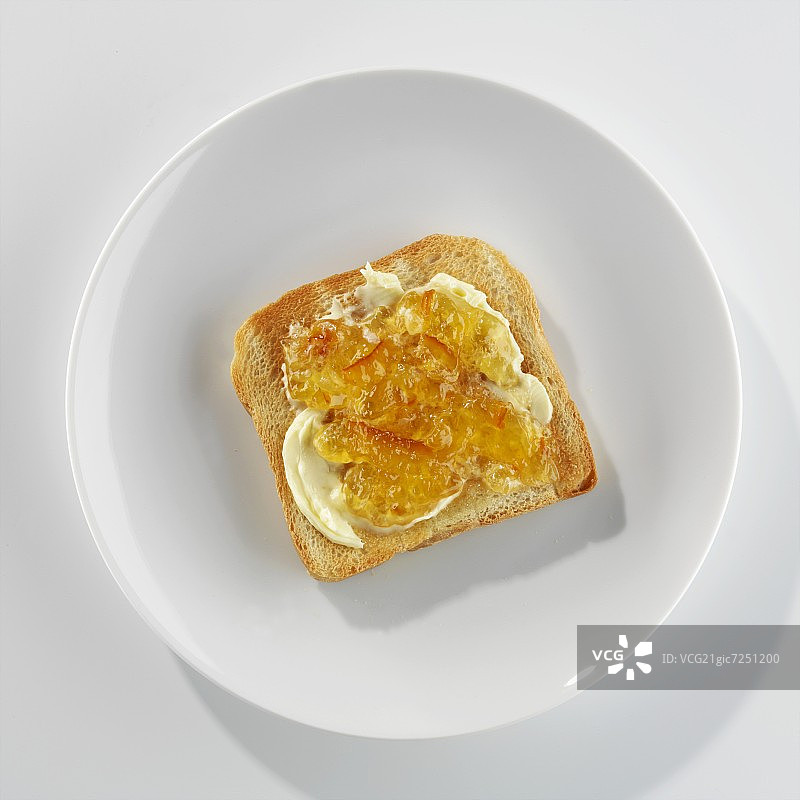 黄油橘子酱吐司切片图片素材