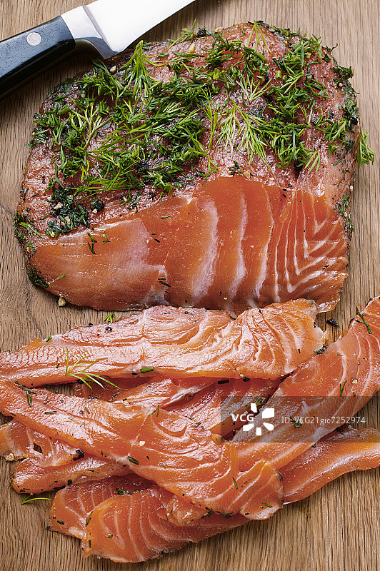 莳萝腌三文鱼图片素材