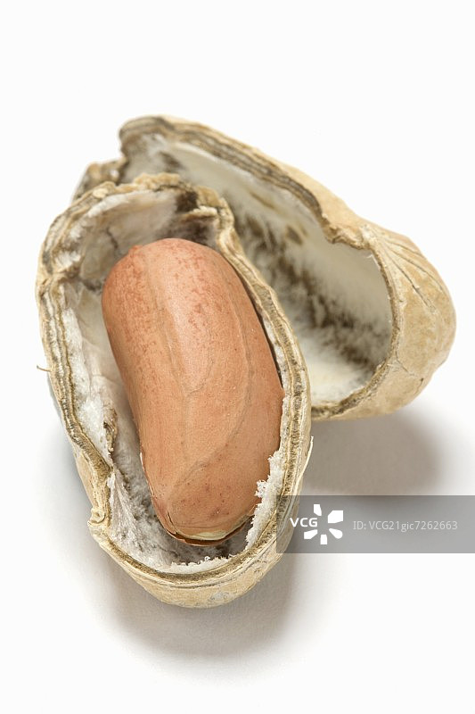 打开的花生（特写）图片素材