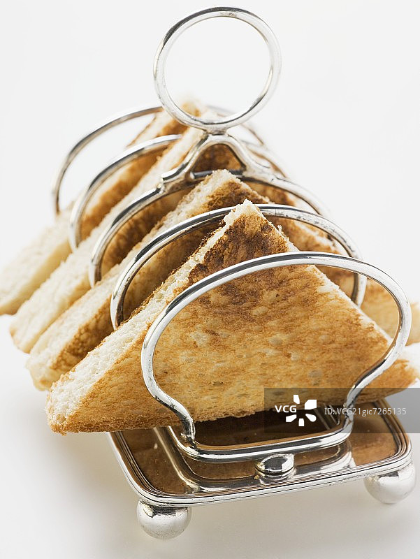 烤面包架上的吐司图片素材