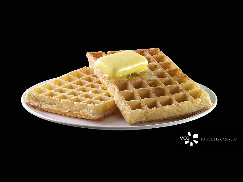 融化黄油华夫饼图片素材