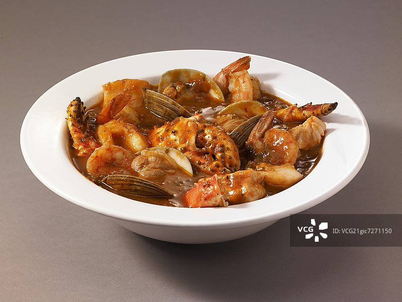 意式海鲜汤碗图片素材