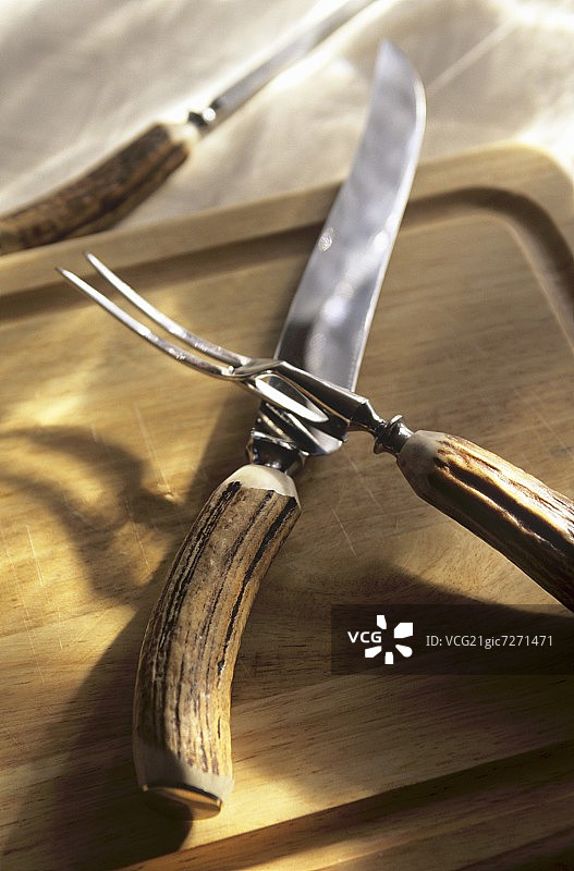 鹿角雕刻套装图片素材