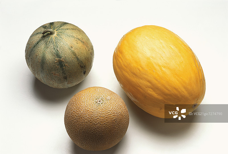 夏朗特甜瓜、蜜瓜和伽利亚甜瓜图片素材