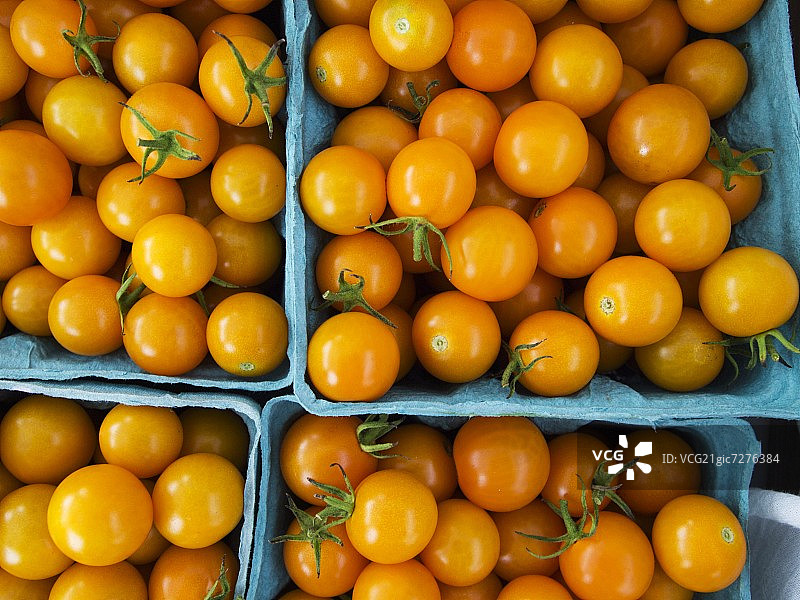 宾夕法尼亚州农贸市场的黄色樱桃番茄图片素材
