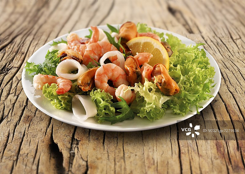 海鲜沙拉图片素材