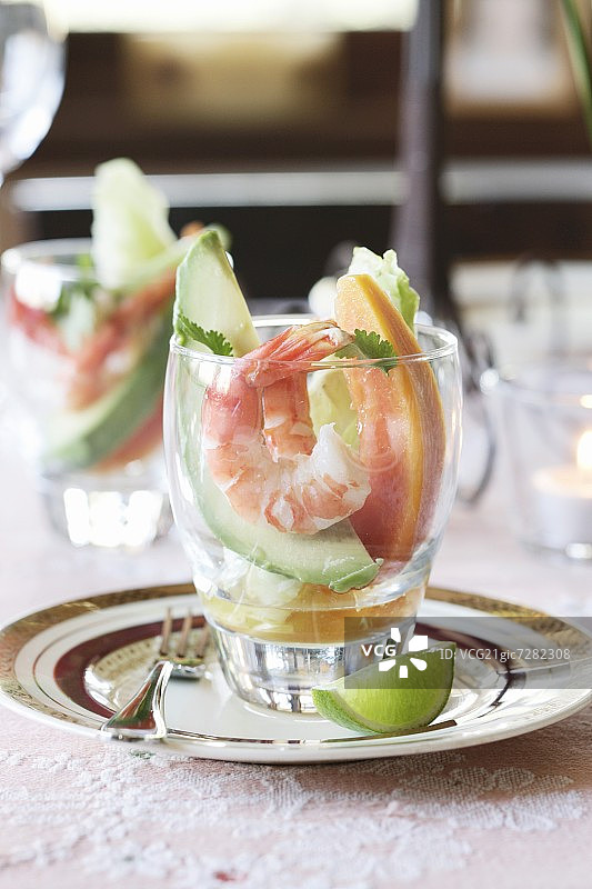 鲜虾鸡尾酒图片素材