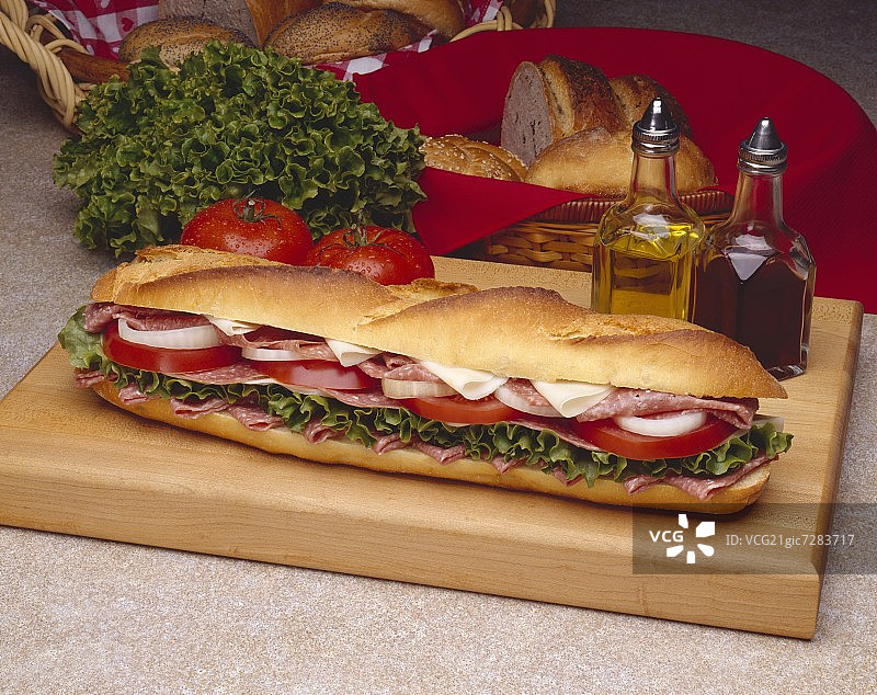 萨拉米干酪潜艇堡图片素材
