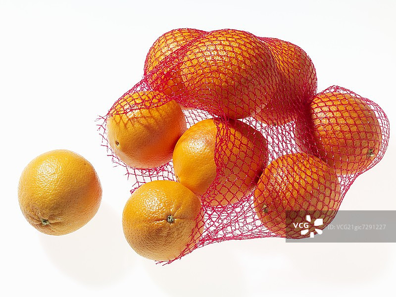 网兜里的橘子图片素材