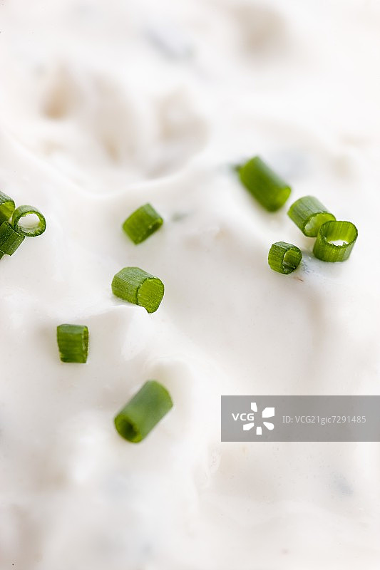 韭菜凝乳（特写）图片素材