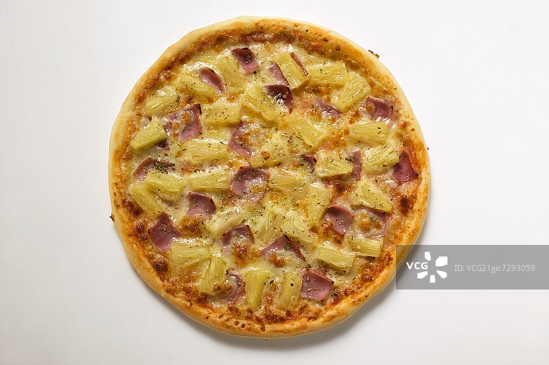 火腿菠萝夏威夷披萨图片素材