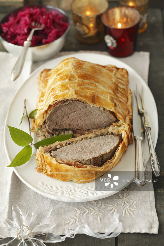 圣诞惠灵顿牛肉图片素材