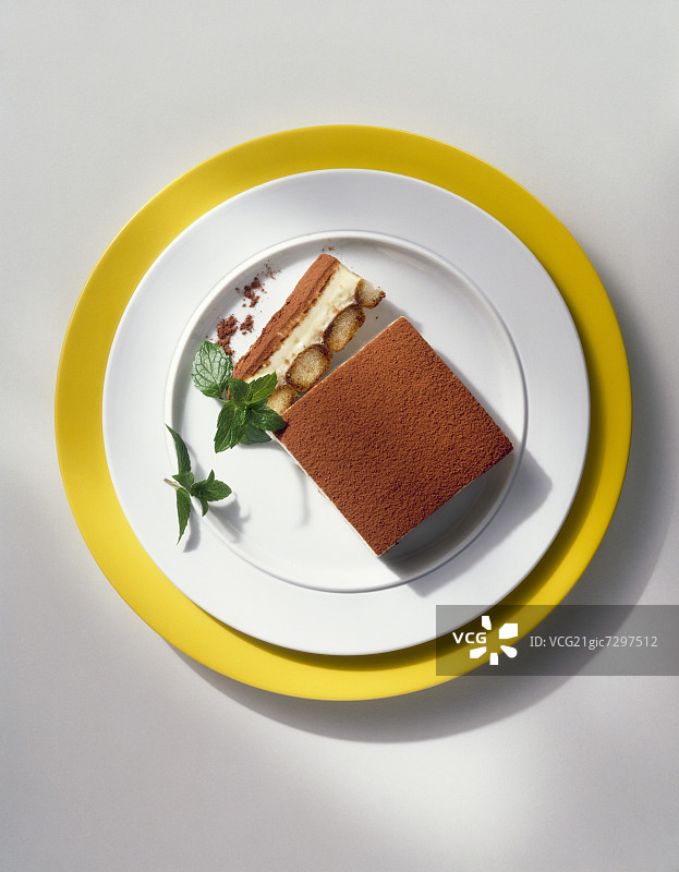 提拉米苏（俯视图）图片素材