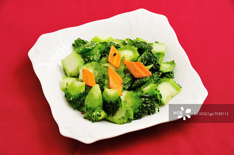 炒苦瓜图片素材