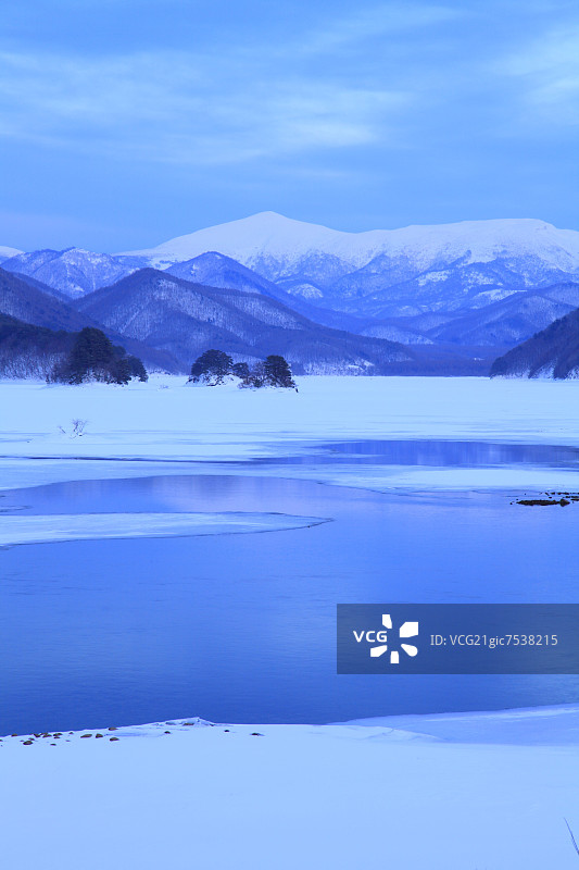 福岛县秋元湖图片素材