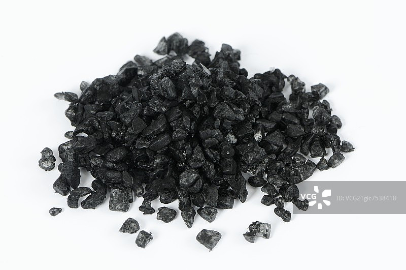 含1-2%活性炭的夏威夷黑海盐（黑熔岩）图片素材