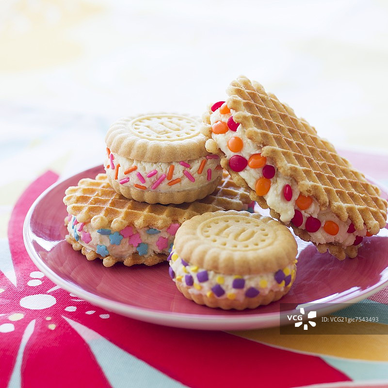 什锦冰淇淋三明治图片素材