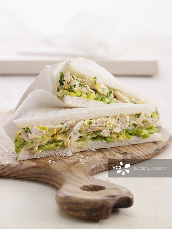 鸡肉沙拉三明治图片素材