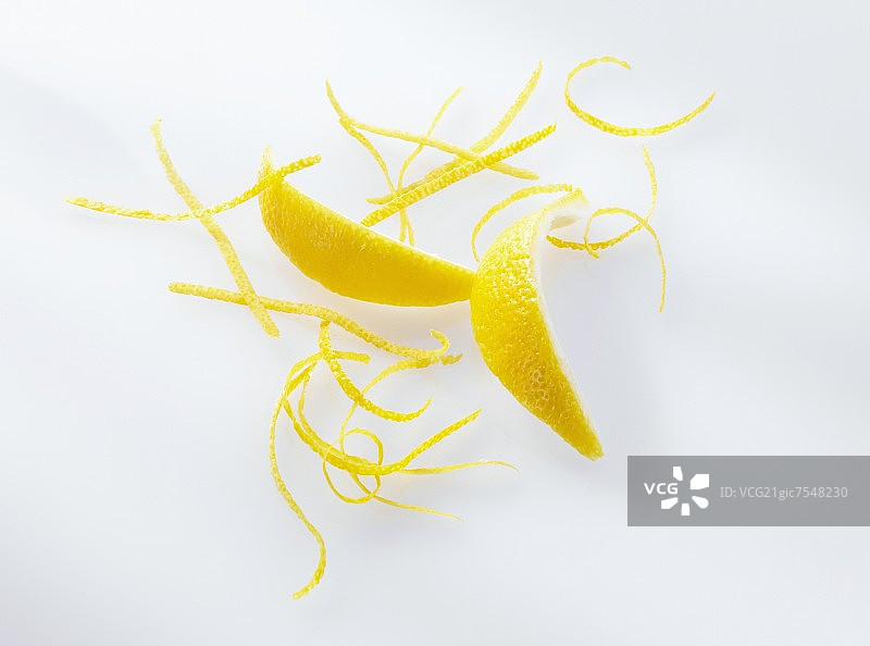 柠檬皮和柠檬屑图片素材