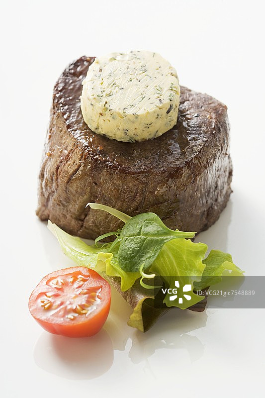 香草黄油牛里脊配番茄沙拉图片素材