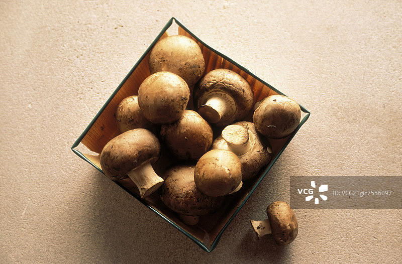 篮子里的姬菇图片素材