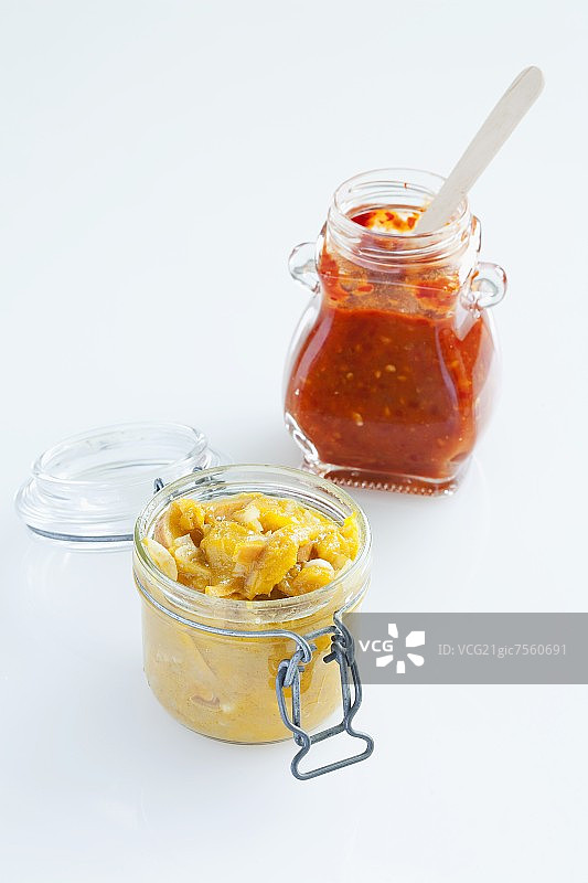 番茄酱和芒果酱图片素材
