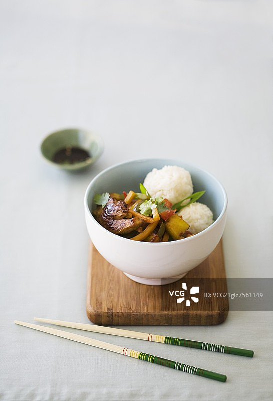 鸡肉蔬菜饭团（中国）图片素材