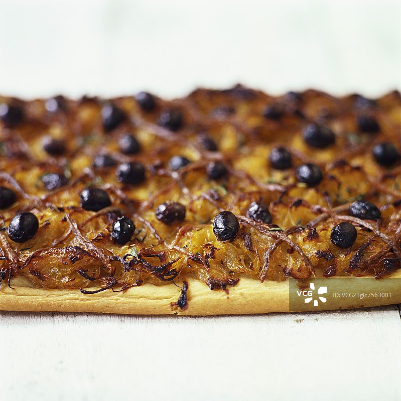 法式洋葱凤尾鱼挞图片素材