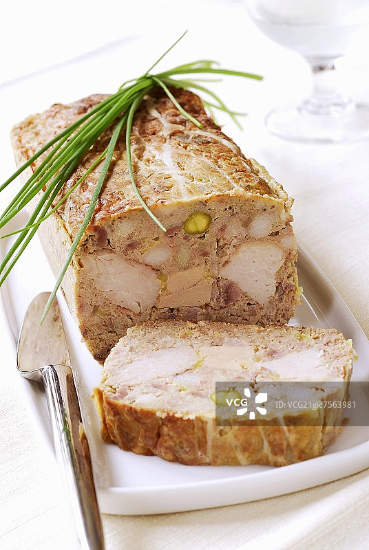 小牛肉和鹅肝酱冻糕图片素材