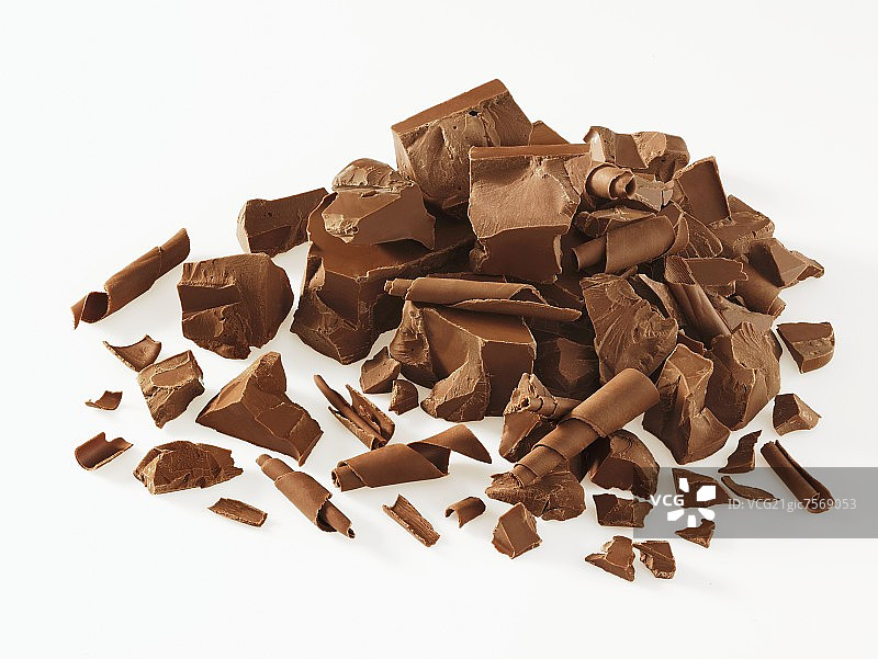 巧克力卷和巧克力块图片素材