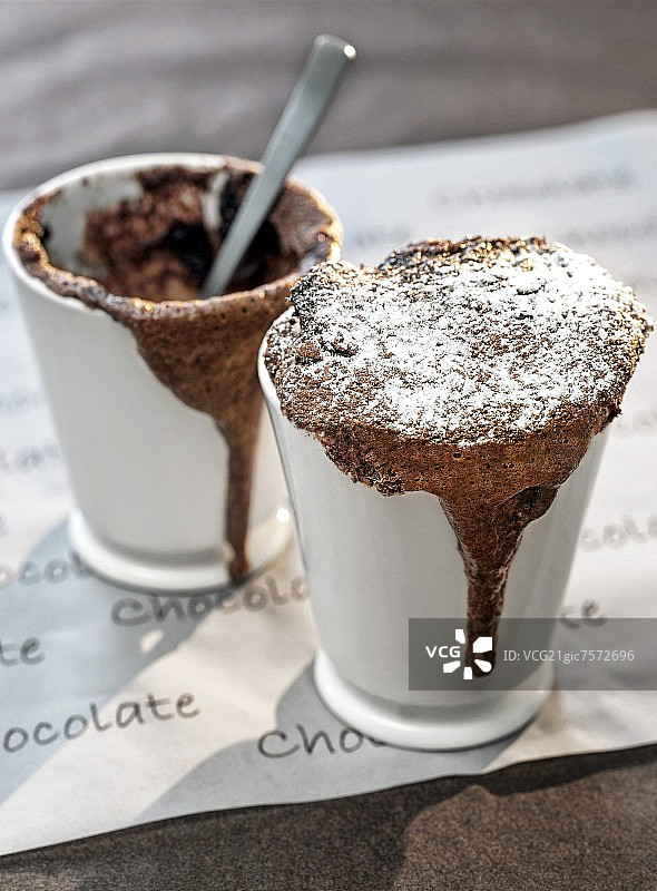 巧克力舒芙蕾图片素材