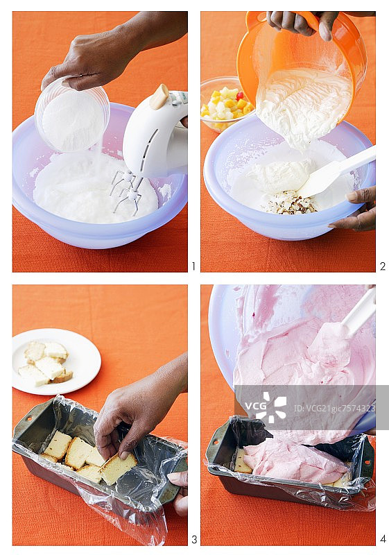 制作水果冰淇淋蛋糕图片素材