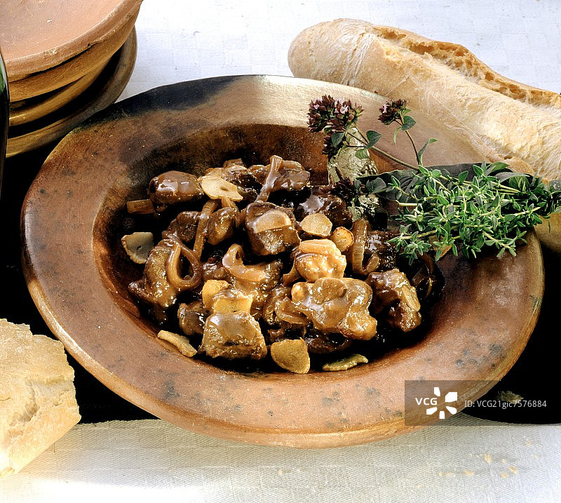 红酒腌野猪肉（科西嘉岛）图片素材