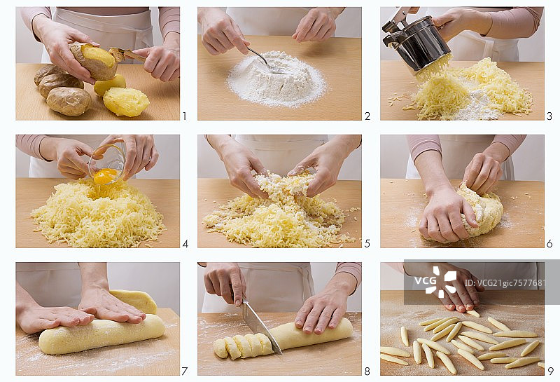 正在制作的土豆奥佐意面图片素材