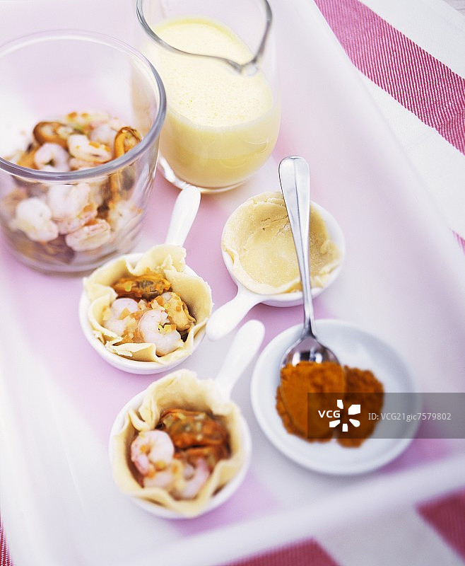 鲜虾贻贝小馅饼图片素材