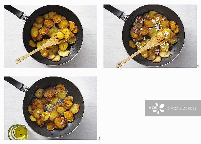 煎土豆图片素材