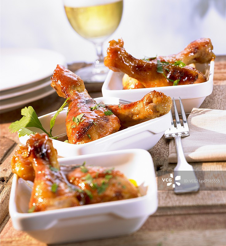 香辣蜂蜜酱鸡腿图片素材