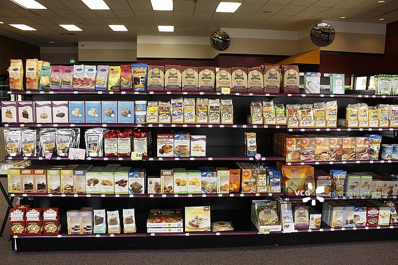 市场上展示的无麸质产品图片素材