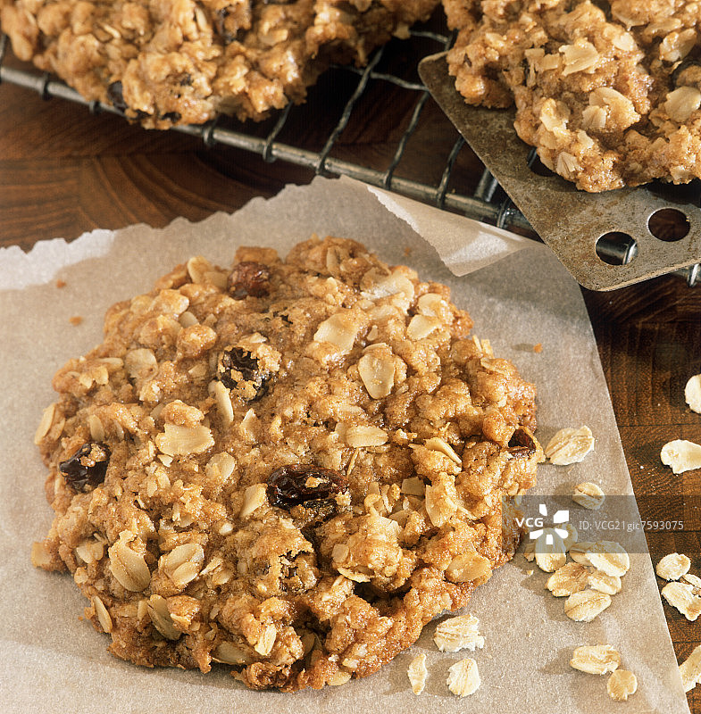 燕麦葡萄干饼干图片素材