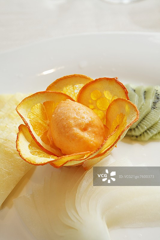 橙子切片橙色冰糕图片素材