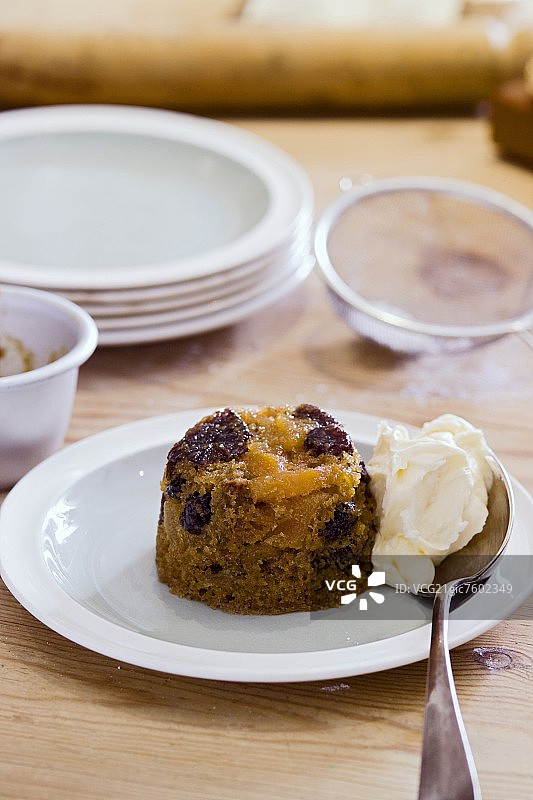 朗姆黄油水果布丁图片素材