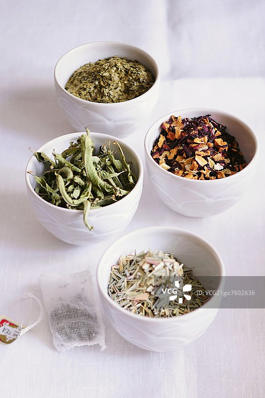 柠檬香茅、柠檬马鞭草、水果茶和马黛茶图片素材