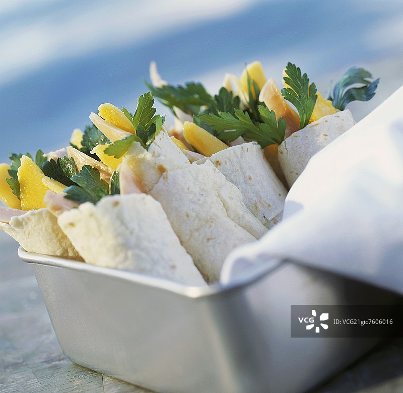 火腿芒果卷图片素材